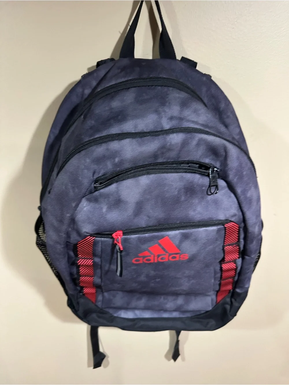 adidas Black Backpack with Red Accents